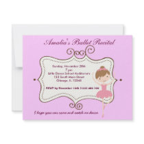 Ballet Recital Personalized Announcements