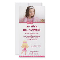 Ballet Recital Custom Photo Card