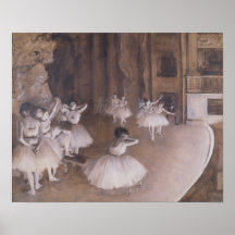 Ballet Rehearsal on the Stage, 1874 Posters