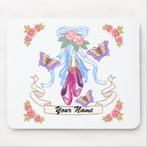 Ballet Roses Custom Name mousepads