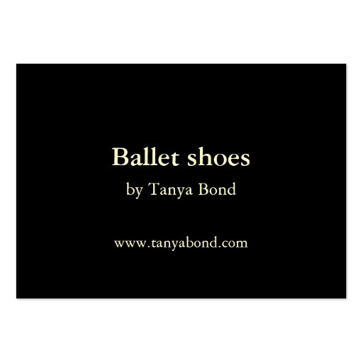Ballet shoes ACEO prints Business Card Template (back side)