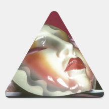 ballet shoes and mardi gras mask triangle stickers