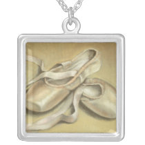 Ballet shoes necklaces