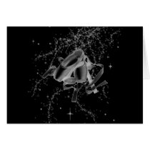 Ballet Shoes on black cards