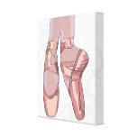 Ballet Slippers Toe Shoes canvas prints