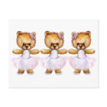 Ballet Step Bears Postcard