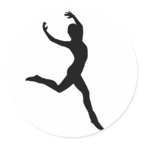 Ballet Round Sticker
