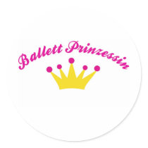 Ballett Prinzessin Round Stickers