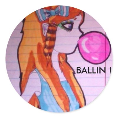 BALLIN ! scene girl sticker by LeroyLeroy