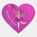 Balllerina cerise pink princess sticker