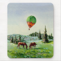 BALLON & HORSES by SHARON SHARPE mousepads
