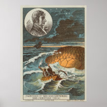 Balloon accident at sea - 1804 print