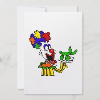 Balloon Animal Clown invitation