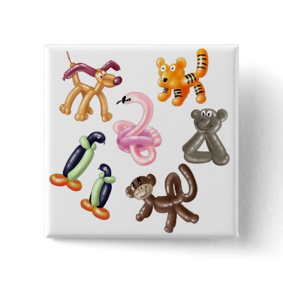 BALLOON ANIMAL PARTY buttons