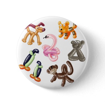 BALLOON ANIMAL PARTY buttons