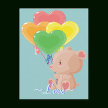Balloon Bear Postcard