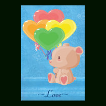 Balloon Bear Poster posters