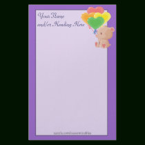 Balloon Bear Stationery