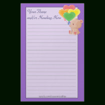 Balloon Bear Stationery
