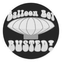 Balloon Boy Busted Round Stickers