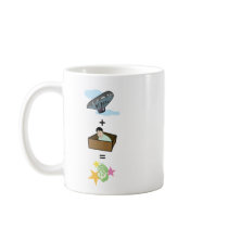 Balloon + Boy Hiding in Box = $$ Stardom $$ Coffee Mugs