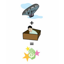 Balloon + Boy Hiding in Box = $$ Stardom $$ t-shirts