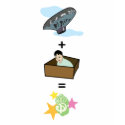 Balloon + Boy Hiding in Box = $$ Stardom $$ t-shirts