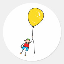 Balloon Boy Round Sticker