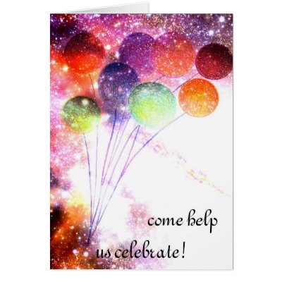 Balloon Celebration card by annmagicgardenstudio