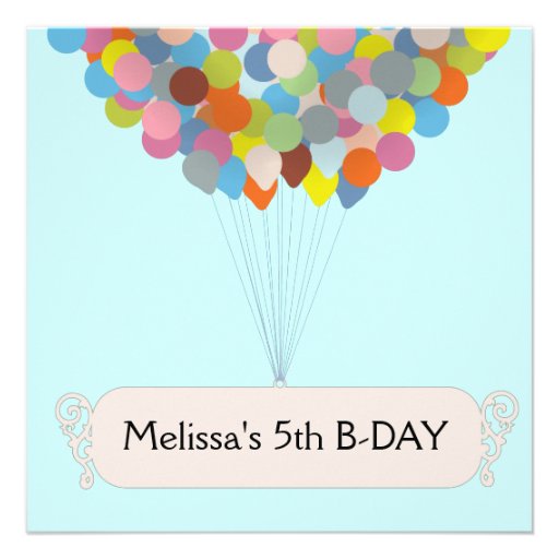 Balloon Celebration Personalized Invitations