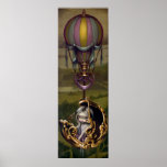 Balloon Chariot - Rococo Steampunk Art Print posters