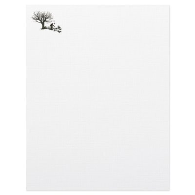 Balloon Clown Old Tree & Black Birds Original Customized Letterhead by VoXeeD