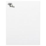 Balloon Clown Old Tree & Black Birds Original Customized Letterhead
