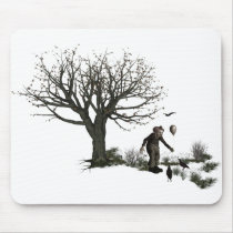 Balloon Clown Old Tree & Black Birds Original Mouse Pads