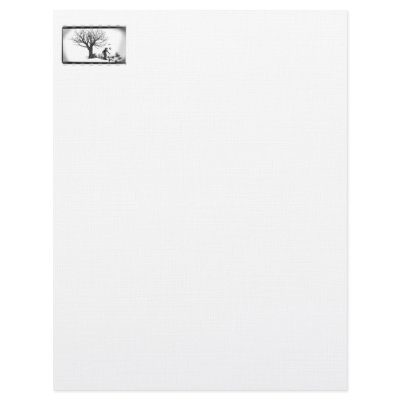 Balloon Clown & Ravens By Creepy Tree - B&W Customized Letterhead by VoXeeD
