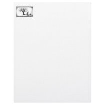 Balloon Clown & Ravens By Creepy Tree - B&W Customized Letterhead