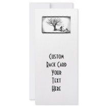 Balloon Clown & Ravens By Creepy Tree - B&W Rack Card Template