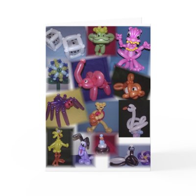 Balloon Collage Card by croakdesigns