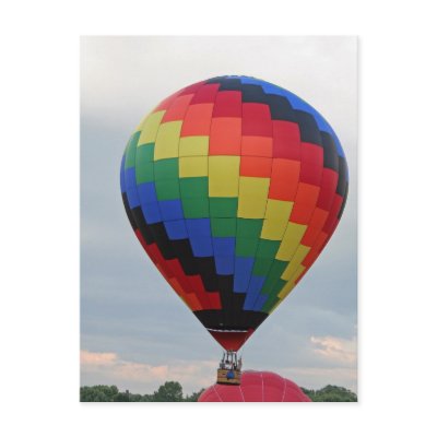 Balloon!   Colorful zigzag! Postcard by bluebirdcanflyphotos