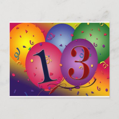 Brighten up your 13th birthday party decorations with these fun balloons