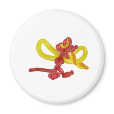 Balloon dragon refrigerator magnets