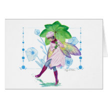 Balloon Flower Fairy Greeting Cards