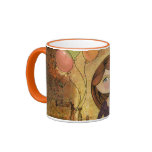 Balloon Girl Digital Collage mug mugs