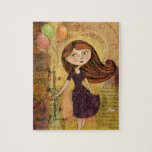 Balloon Girl Digital Collage puzzle puzzles