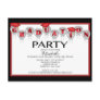 Balloon Graduation Party Invitation Red Grad Cap Postcard