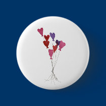 Balloon Hearts Button buttons
