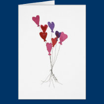 Balloon Hearts Card