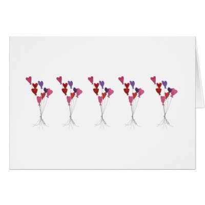 Balloon Hearts Cards by ginyhogan