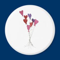 Balloon Hearts Magnet magnets