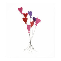 Balloon Hearts Posters & Prints by ginyhogan Balloon Hearts Posters & Prints